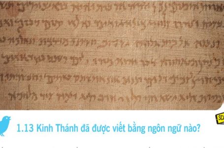 1.13 Kinh Thánh đã được viết bằng ngôn ngữ nào?