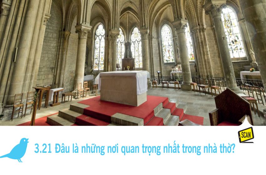  3.21 Đâu là những nơi quan trọng nhất trong nhà thờ?