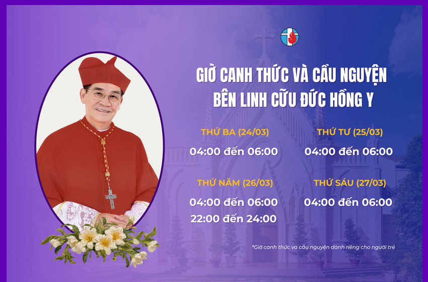  Giờ canh thức và Cầu nguyện bên linh cữu Đức Hồng Y